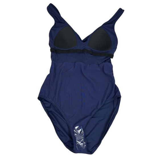 Tommy Bahama Women’s Size 16 Pearl Clara Wrap One-Piece Swimsuit Dark Blue NWOT - Picture 7 of 10